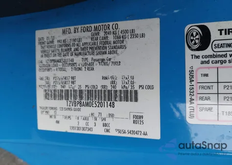 2014 Ford Mustang V6 Premium из США, поврежденный, VIN 1ZVBP8AM0E5201148